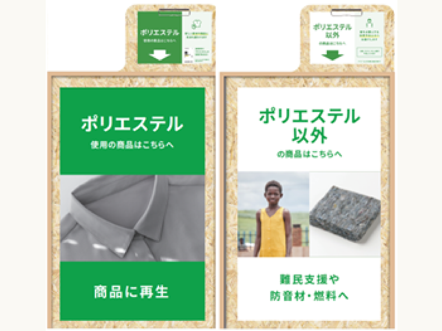 全国のジーユー店舗で回収された服の一部をbring でリサイクルします