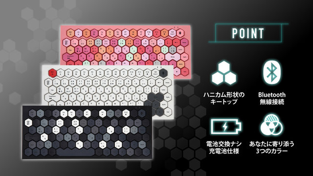 ハニカム構造のキートップ 独自デザインのキーボードがかっこいい Maduro Online マデュロオンライン