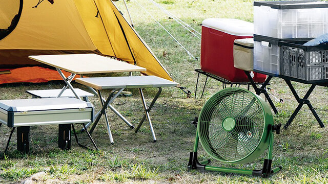 暑さ対策】釣りやキャンプ、野外DIYに！野外に涼しい風を届ける充電式