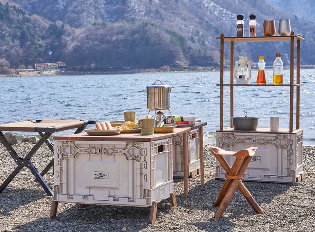 日本初上陸】コンテナとテーブルが融合！韓国発のアウトドアギアで快適