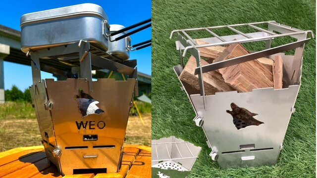手のひらサイズでも本格仕様！3200円で買える、ソロキャンプ用焚き火台