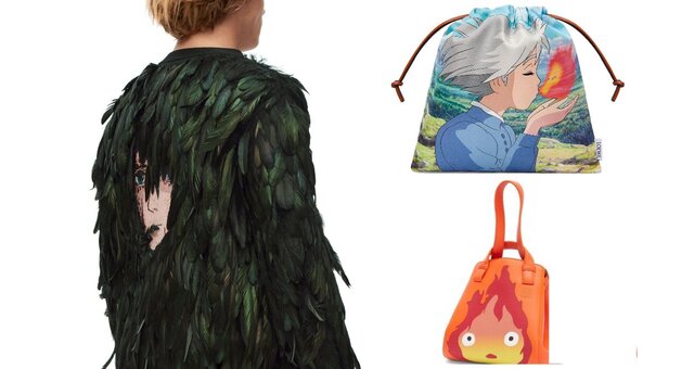 ロエベとジブリ『ハウルの動く城』がコラボ！3万円台ポーチ、羽根わっ