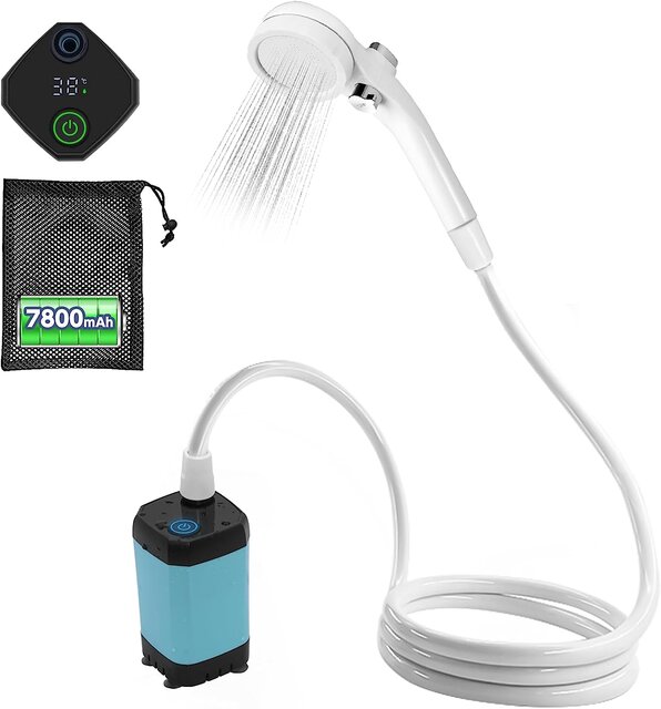 ☆大容量7800mah」ポータブルシャワー 電動シャワー 連続運転160分 おすすめ 大容量7800mah」ポータブルシャワー 電動シャワー 連続
