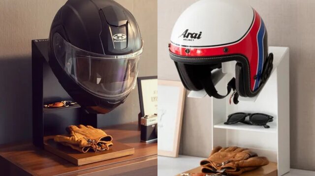 バイク】ヘルメットもキーもまとめて飾る！壁に穴を開けずにお洒落