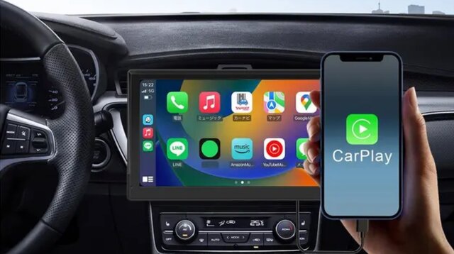 カー用品】リアカメラ搭載でドラレコにも！ミラーリング対応の