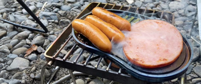 ソロキャンプ】戦闘飯ごうⅡ型にぴったり！コンパクトな次世代鉄板で