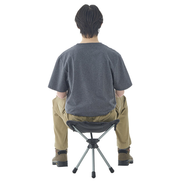 ちょい座り】万博やフェスに携行すべし！ハイ＆ロー切替できる回転式