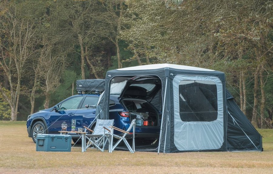 【Car Connection】Collaboration with Subaru Forester! Transform your space into a living area with an inflatable HUB awning.