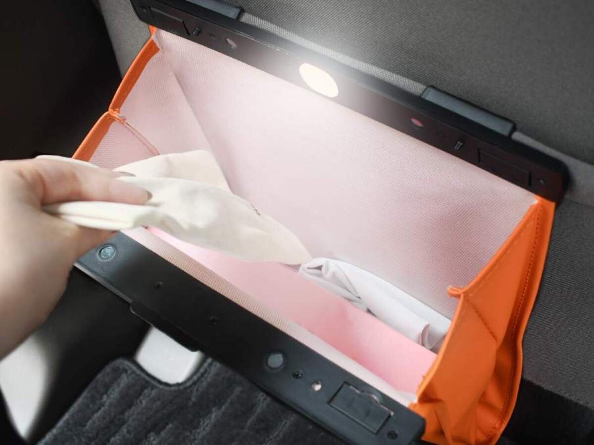 【Summer Vacation Drive】Perfect for those who leave late at night! An incredibly convenient trash can equipped with an LED light