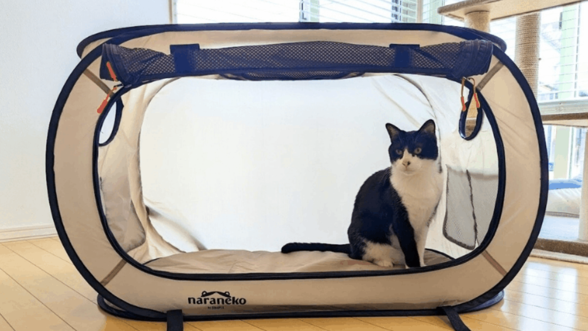 【車載OK】愛猫専用の“ひにゃんじょ”だ！シートベルト固定できるハウスが安心すぎる