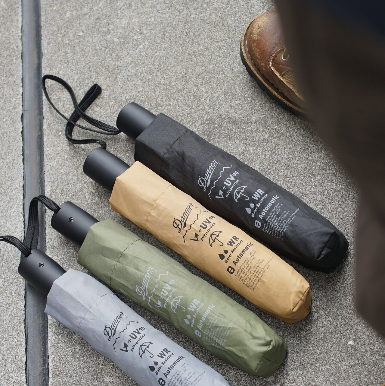 【Men's Sun Umbrella】It's now a shelter that protects the body! Easy to open and close with gear-like colors