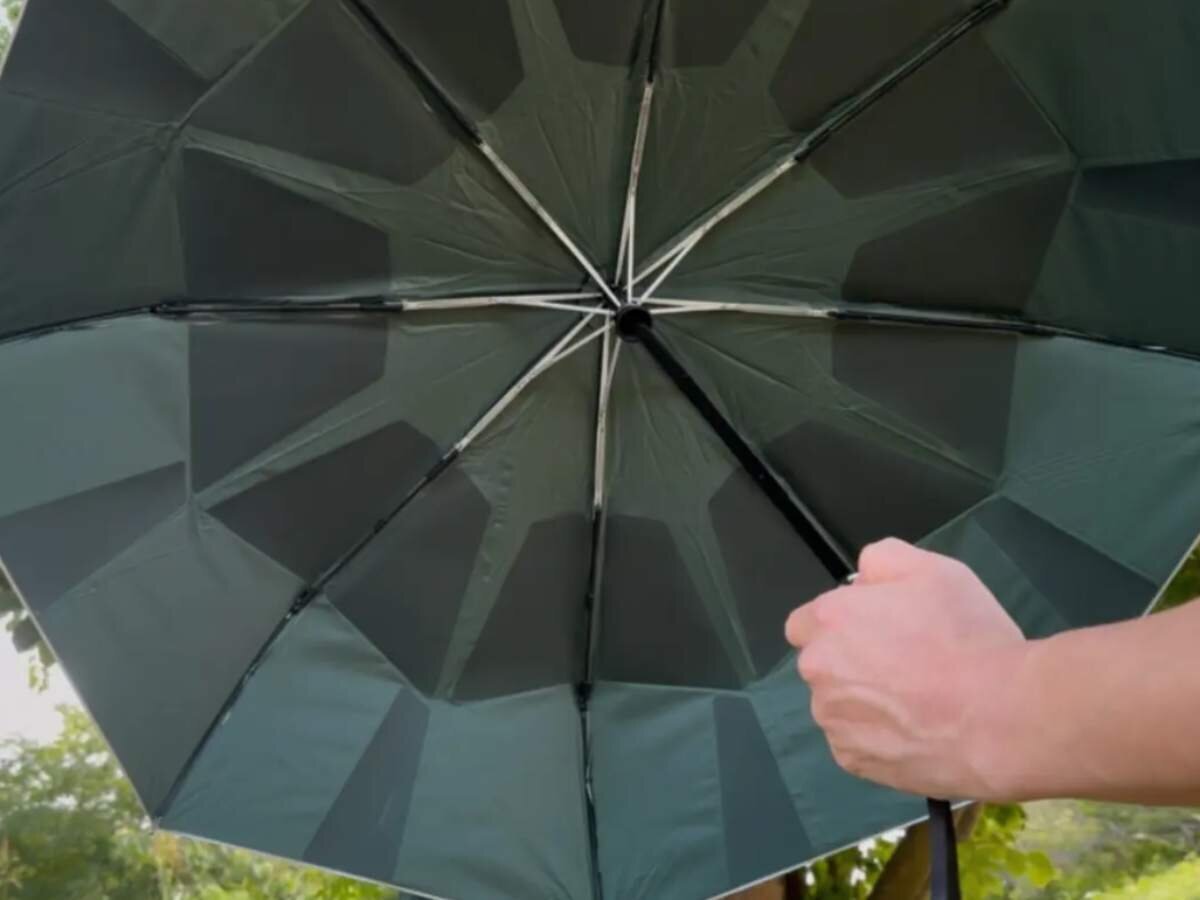 【Sunshade Man】Opens and closes in 3 seconds! Thoroughly blocks strong sunlight and heat with titanium coating