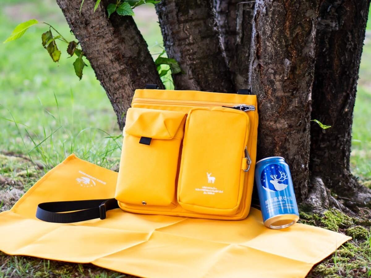 【休日とビール】缶とつまみ、レジャーシートもイン！大人の散歩にふさわしい専用バッグ