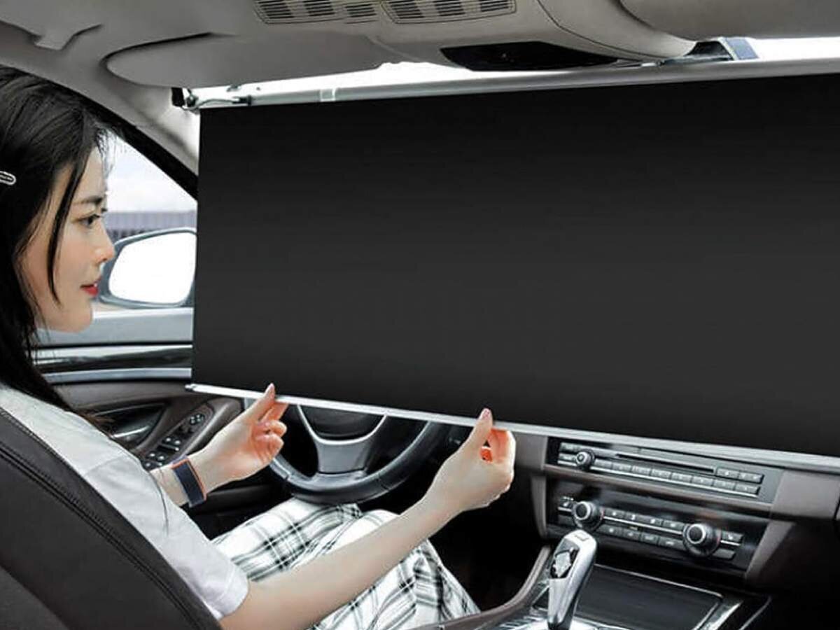 【Car Sunshade】Just pull it to block the light immediately! Since it can be permanently installed, it doesn't get in the way while driving