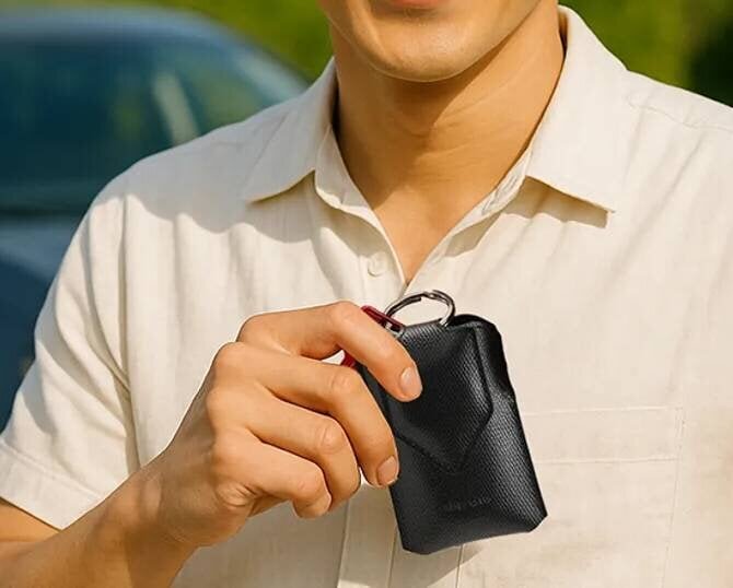 【Lost Key Countermeasures】Instantly search from "Find My iPhone"! A key case that holds an AirTag is convenient
