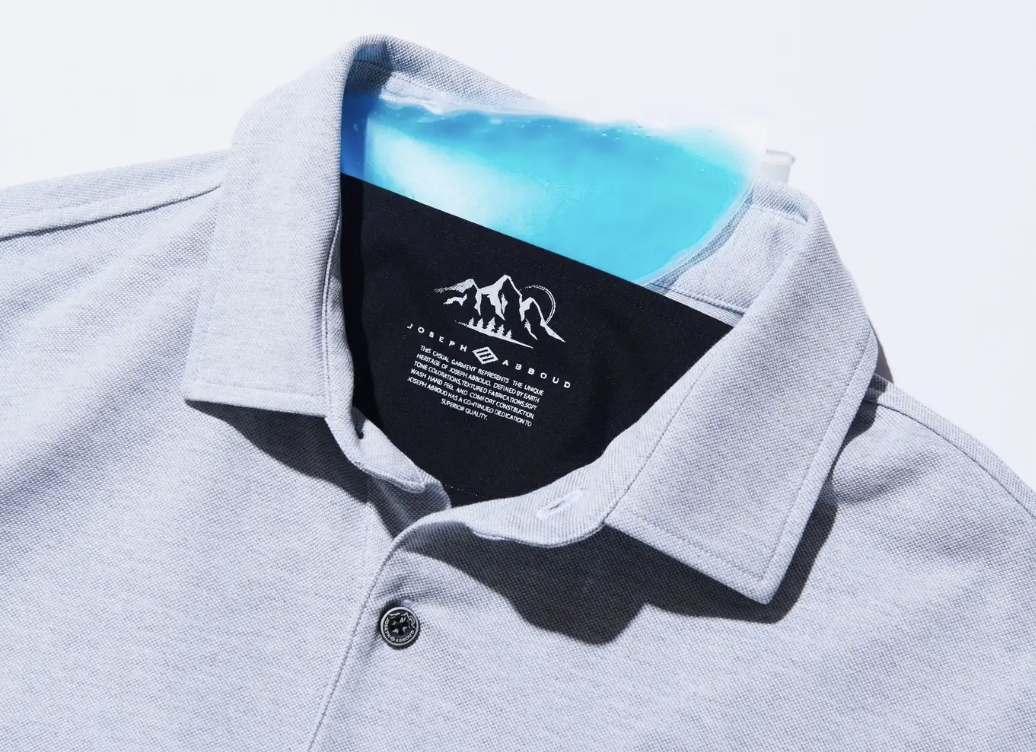 【It's hot again this week】Cooling gel at the neckline! A revolutionary polo shirt that allows you to cool down stylishly
