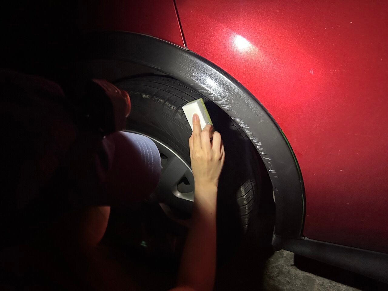 【Night Car Care】Tried to make the concerning scratches less noticeable