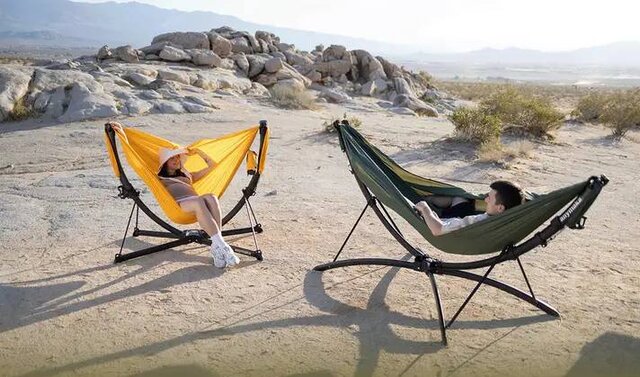 3秒展開】どこでもゆ〜らゆら！ポータブルスウィングチェアで幸せを