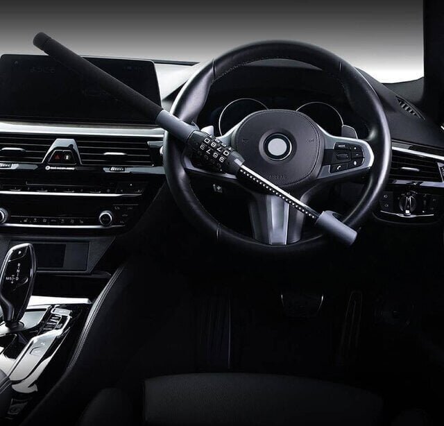【Car Security】Strongly fixed with a powerful grip! A steering wheel lock that prevents theft "physically"