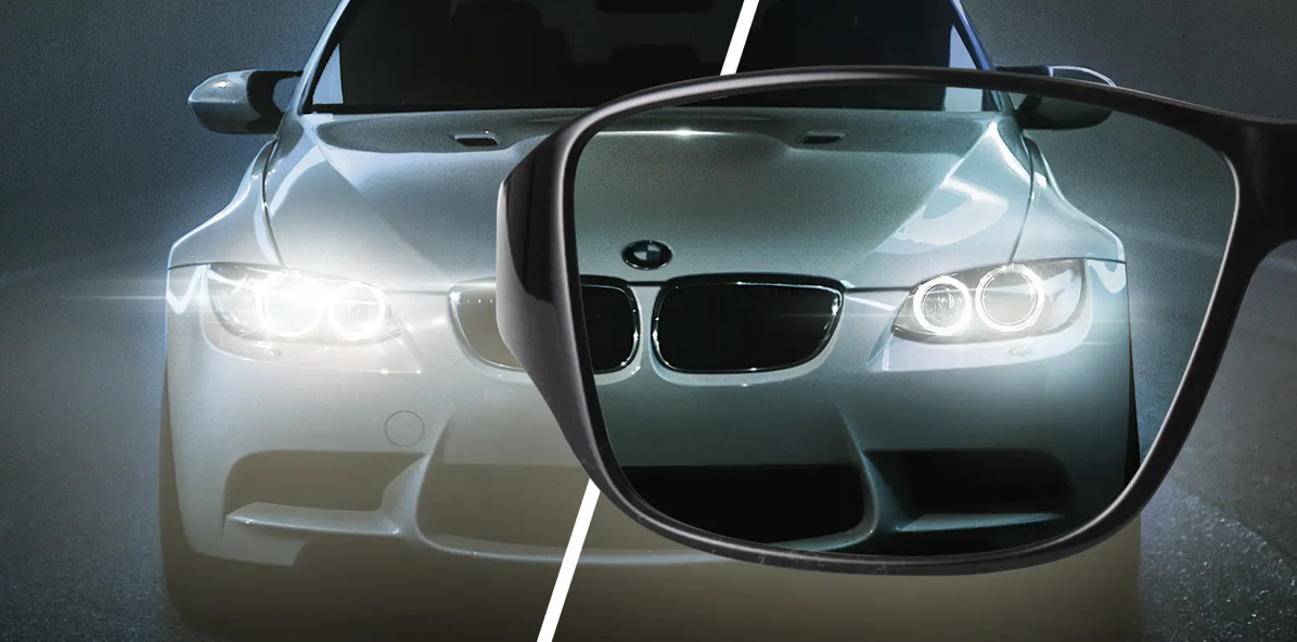 【High Beam Measures】Clear visibility both day and night! Over-glasses that can be used with glasses