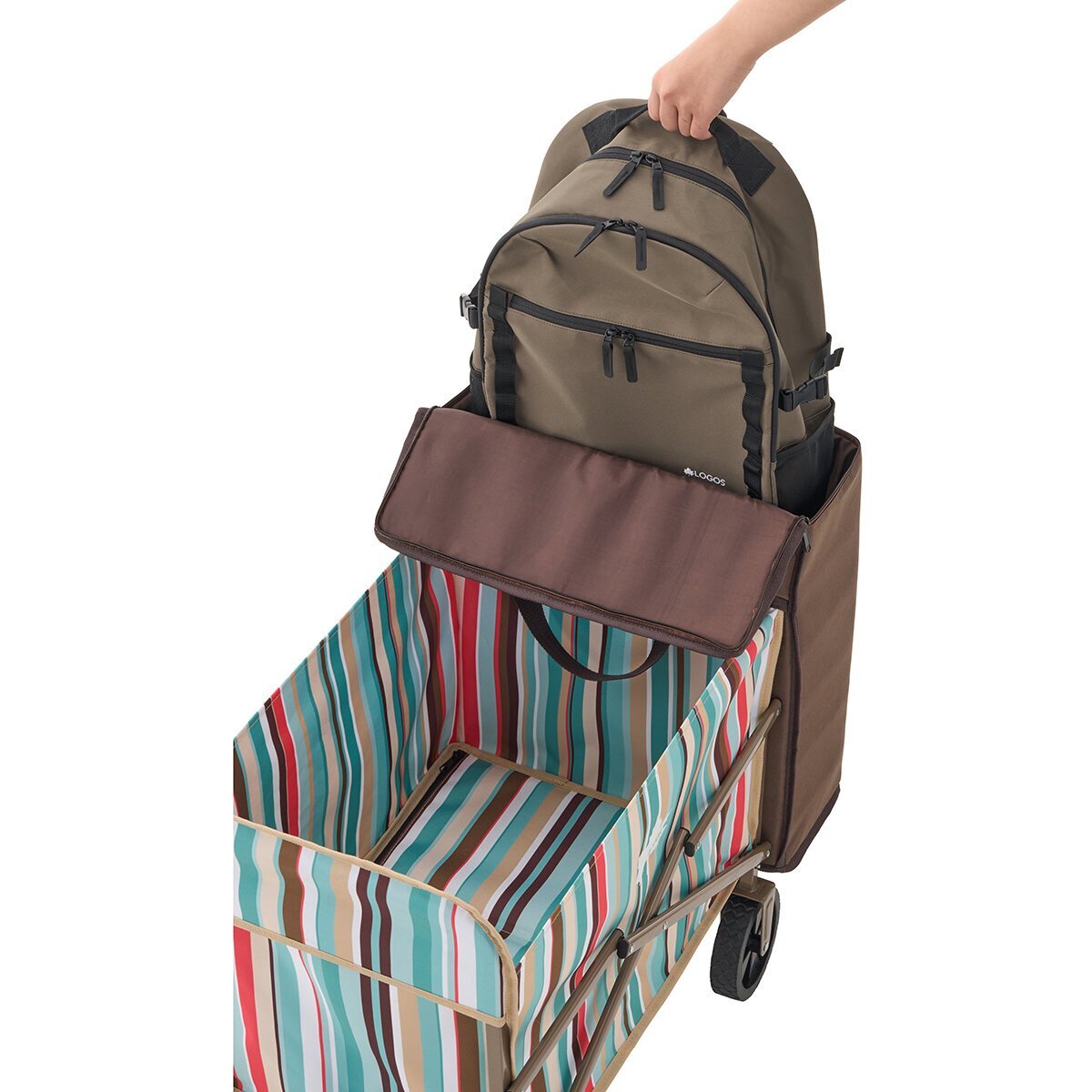 【Expanded Carry Cart】The bag doesn't take up space! It's also useful for leisure on buses and trains
