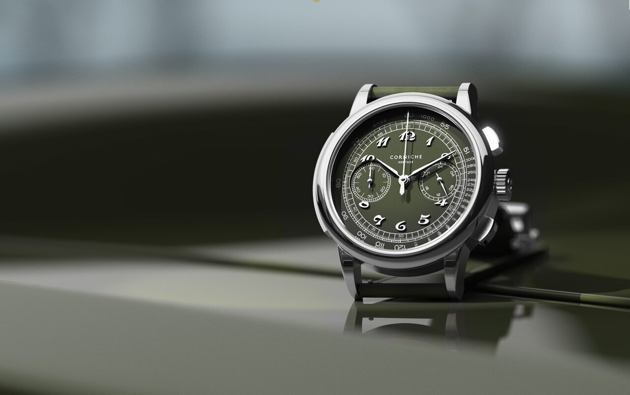 【249 pieces worldwide】The leaf green is beautiful! Sweden's "CORNICHE" limited chronograph