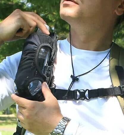 【Hands-free】Carry a 1L PET bottle too! Attachable holder for mountain backpacks & waist belts.