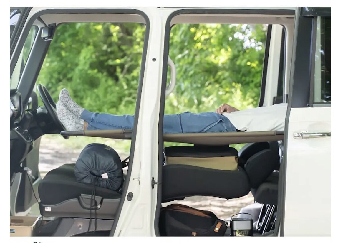 【Car Sleeping】Say goodbye to seat ridges! With a groundbreaking bed that eliminates bumps, enjoy a good night's sleep