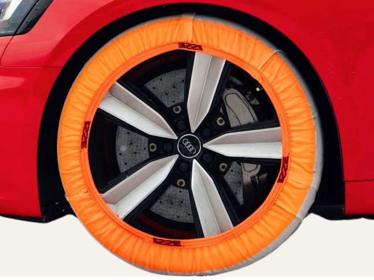 【Fabric Tire Chains】Perfect for bringing along in case of winter! This is ideal for drivers who have no experience with chains