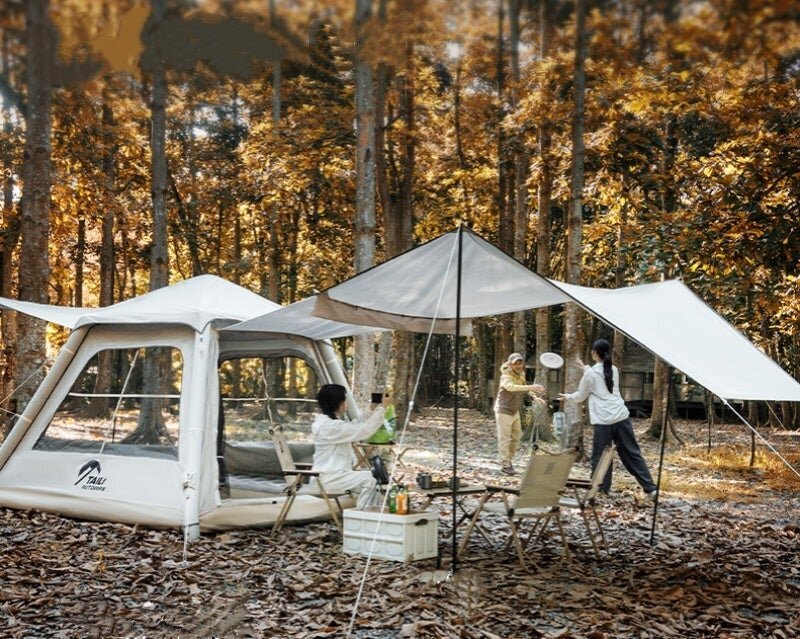 【Time-Saving】Complete your living space in just "3 minutes"! With a one-touch air tent, both setup and takedown can be done in no time