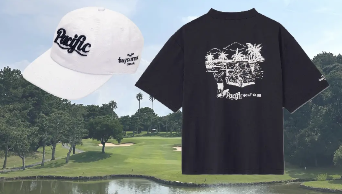 【Golf】Attention to the logo embroidery commemorating the tournament! "BAYCURRENT CLASSIC" collaboration wear & cap
