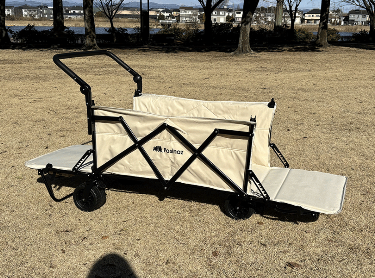 【Multifunctional Wagon】Can be loaded, sat on, and slept on!? A revolutionary design that can also function as a bench or cot
