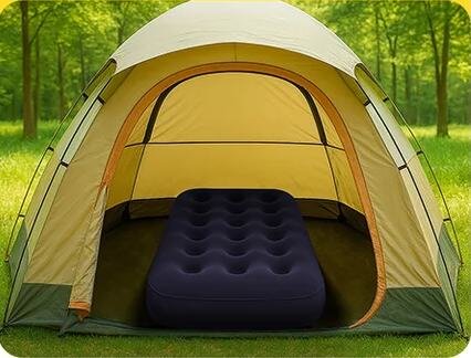 【キャンプ】あ〜よく寝た！22cm厚のエアーベッドで快眠を手にいれる
