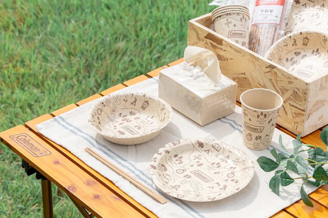 【Coleman】Environmentally friendly yet photo-ready! Lightweight disposable tableware for easy leisure