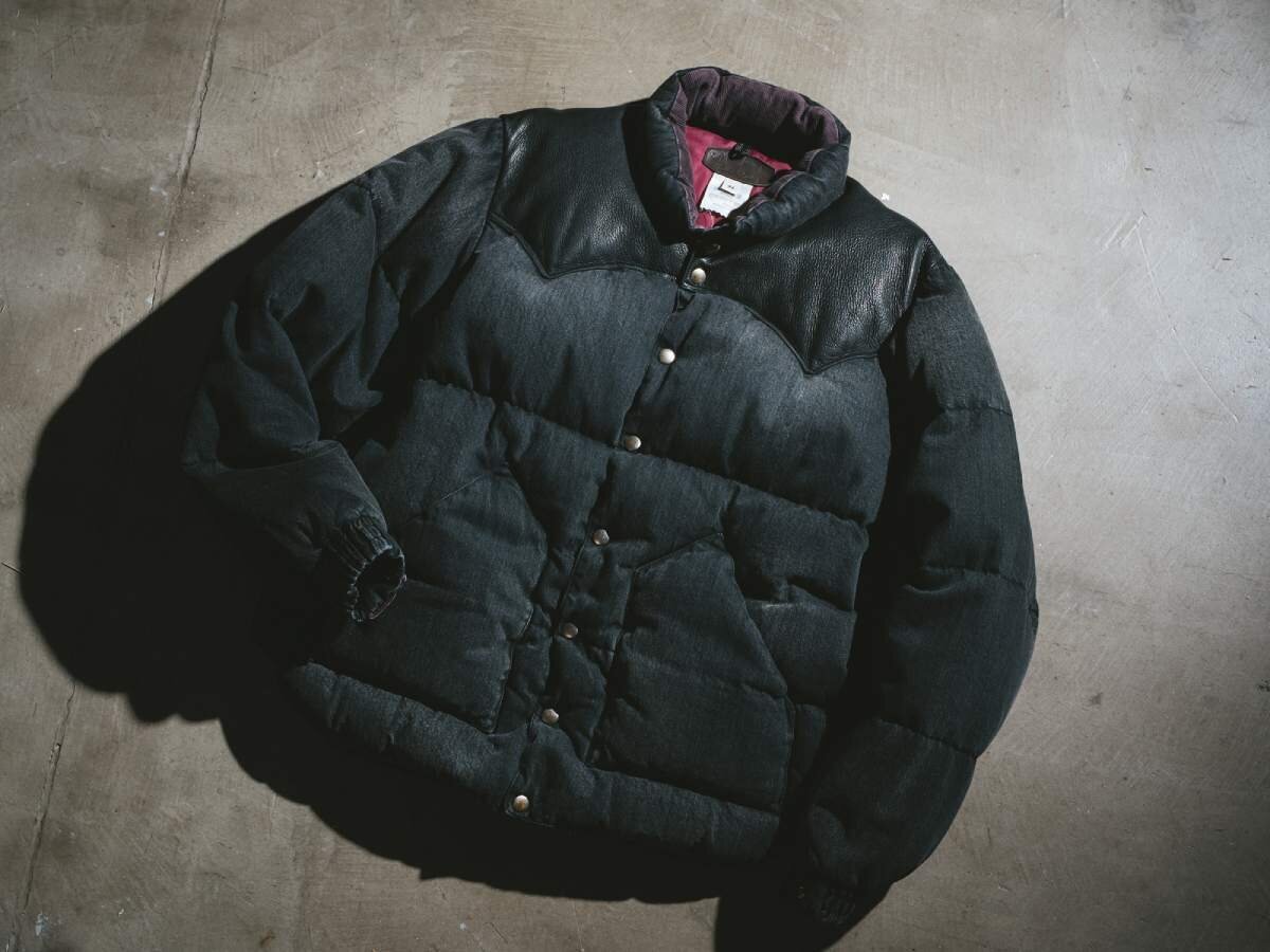 【Winter Down】A collaboration limited down jacket using sulfur-dyed black denim that you can love beyond time