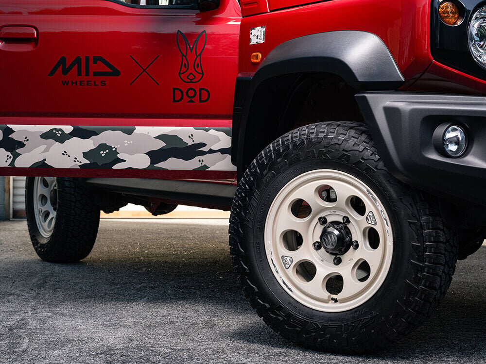 【MID WHEELS × DOD】Tough enough to tackle off-road! Customize it with a sticker sheet