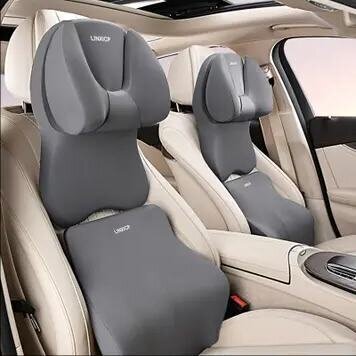 【Long Drive】This "size" is the best! Neck pillow & lumbar pillow set for fatigue-free driving