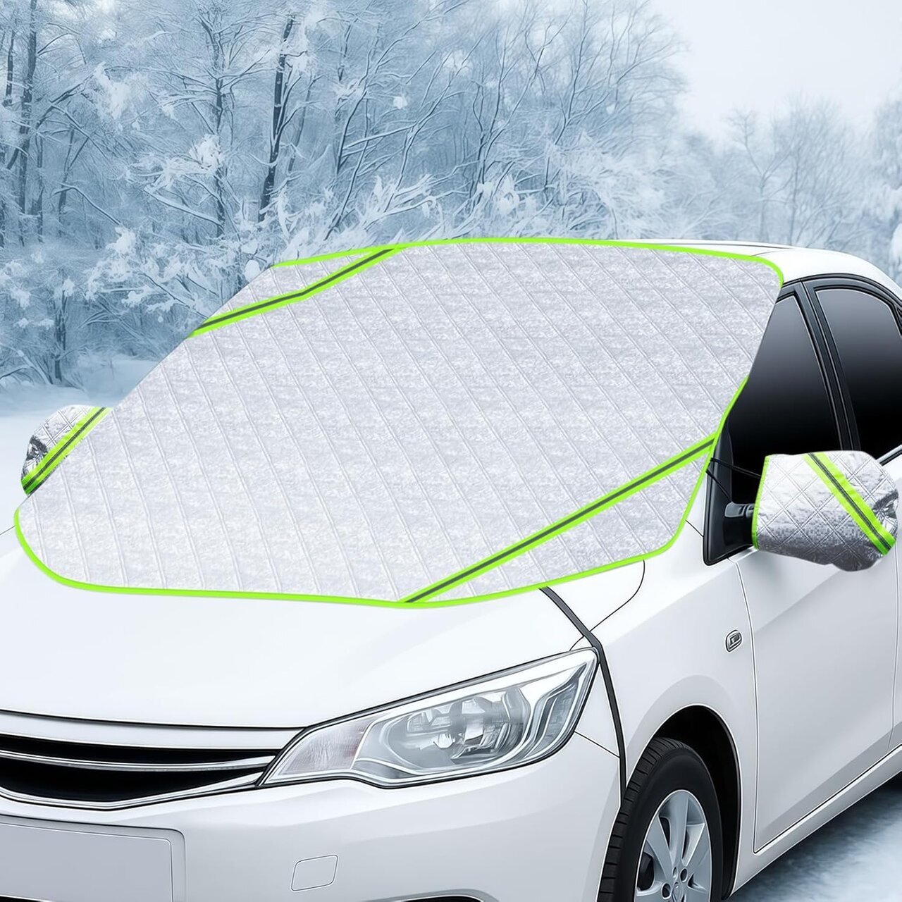 【Winter Car Accessories】Frost prevention in the 1000 yen range! Excellent windshield cover that can be easily installed