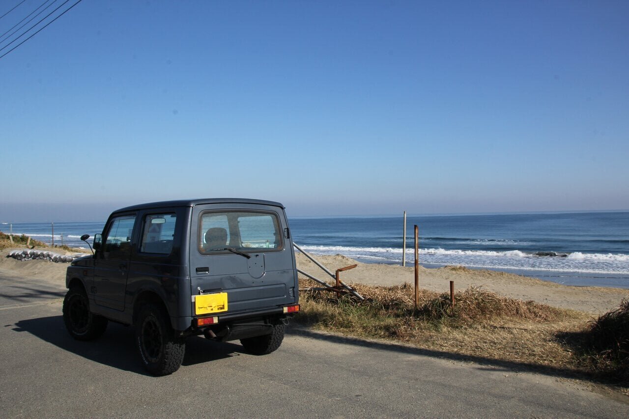 【Driving Route】Drive along the coast from Kitauura in Ibaraki Prefecture to Kashima! A torii gate on the water, beautiful coastline, and Jimny