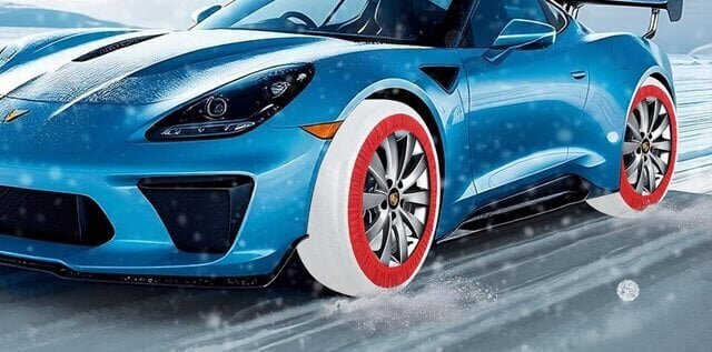 【Fabric Tire Chains】Prepare for sudden snowfall during the year-end and New Year holidays! High grip specification with enhanced slip resistance.