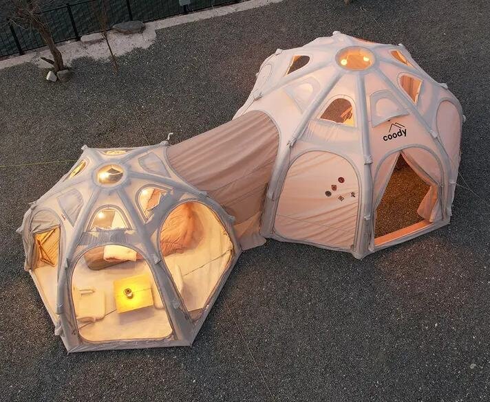 Perfect for family camping! A 4m mini dome tent that lets you experience the glamping feeling.