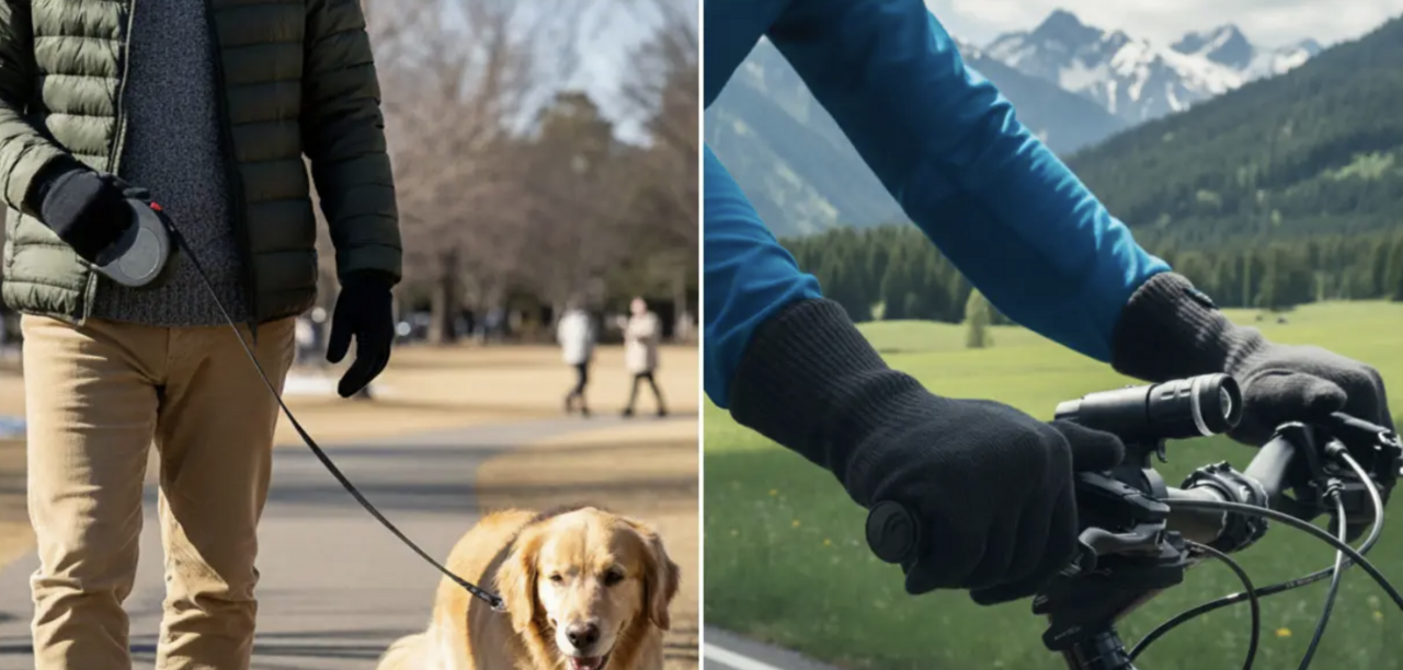 【Cold protection】No wet or cold on snowy days! You can operate your smartphone or navigation as is, making it practical.