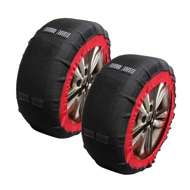 【Fabric Tire Chains】Be careful of snow during the latter half of the holiday! With the powerful grip of “rubber pins,” even icy roads are not scary.