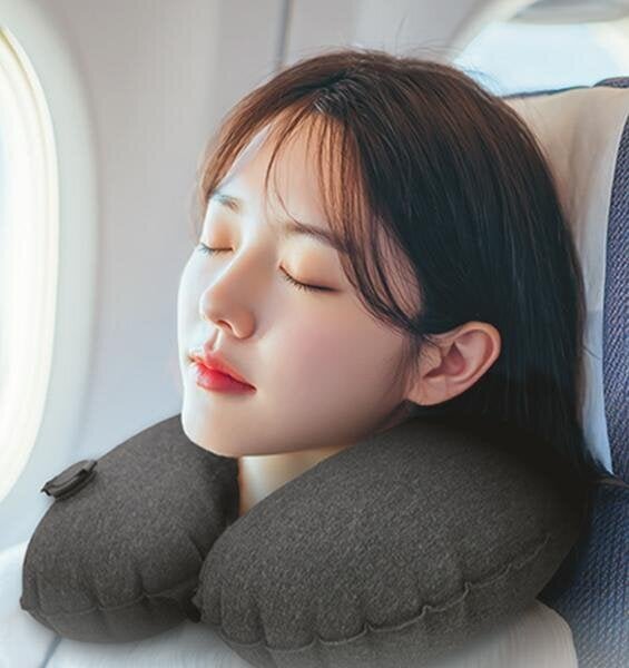 【Travel】 No need to inflate with your mouth! With this ultra-compact neck pillow, moving becomes "sleep time".