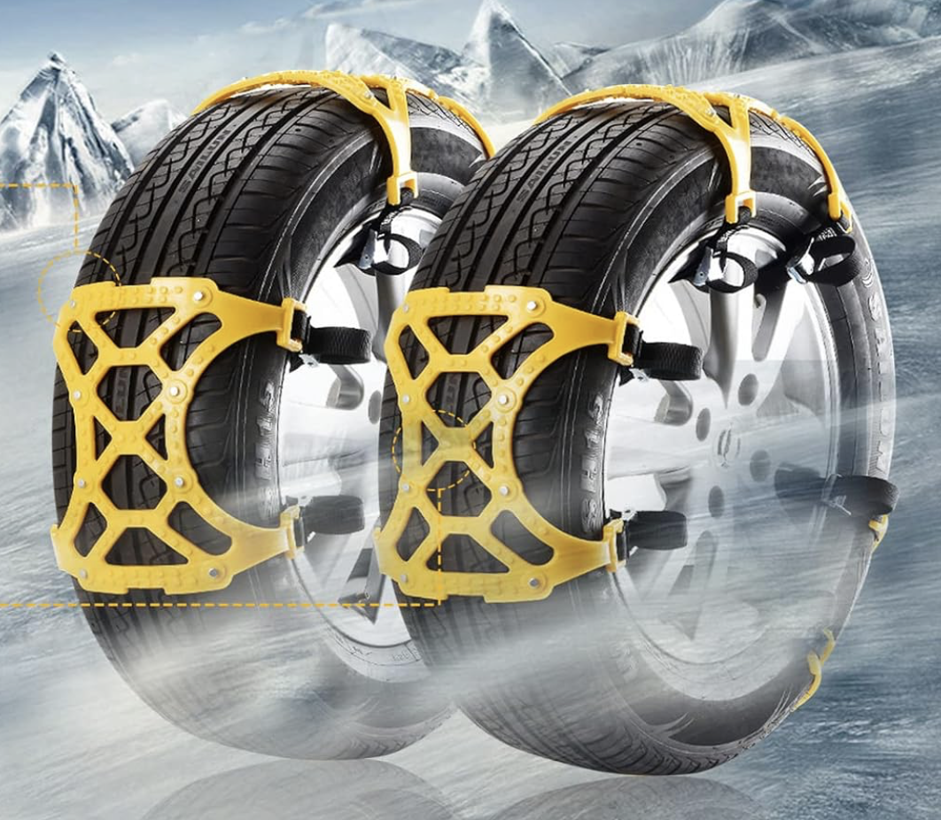 【Snow Measures】 The strongest grip with spike pins! Equip the tire chain that doesn't require a jack!