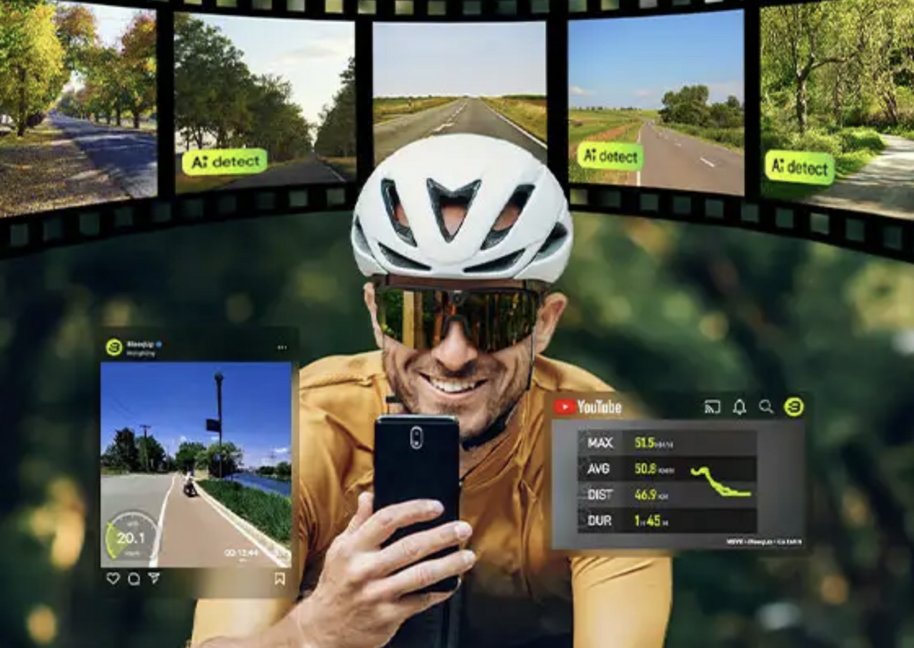 【AI Sports Camera Glasses】"Shoot + Listen + Talk" all in one! Can also serve as a dashcam with danger action detection