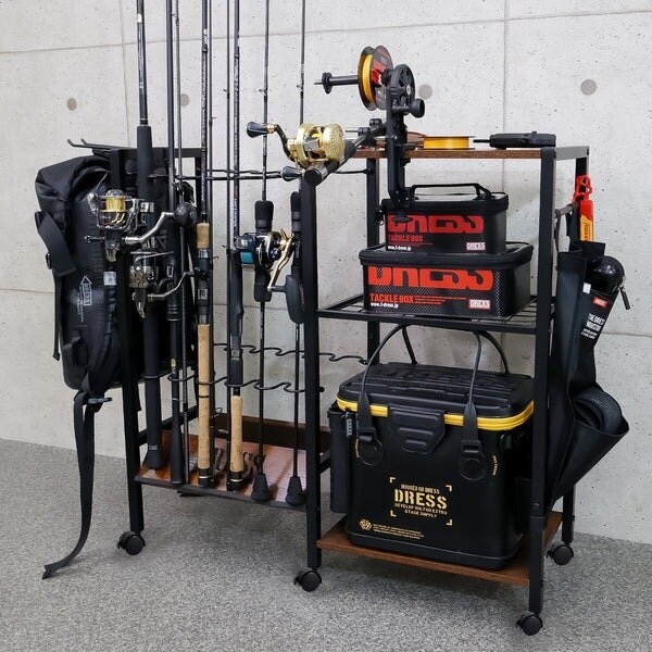 【Fishing】Graduating from just “cleaning up”! A caster rack that completes everything from winding lines to reel maintenance and storage.