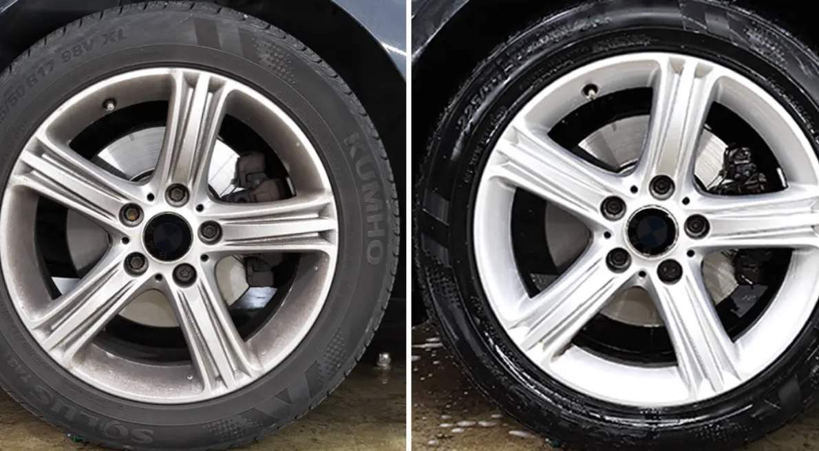 【セルフ洗車】このギラつかない艶を求めてた！プロ級仕上げのタイヤ＆ホイールケアセット