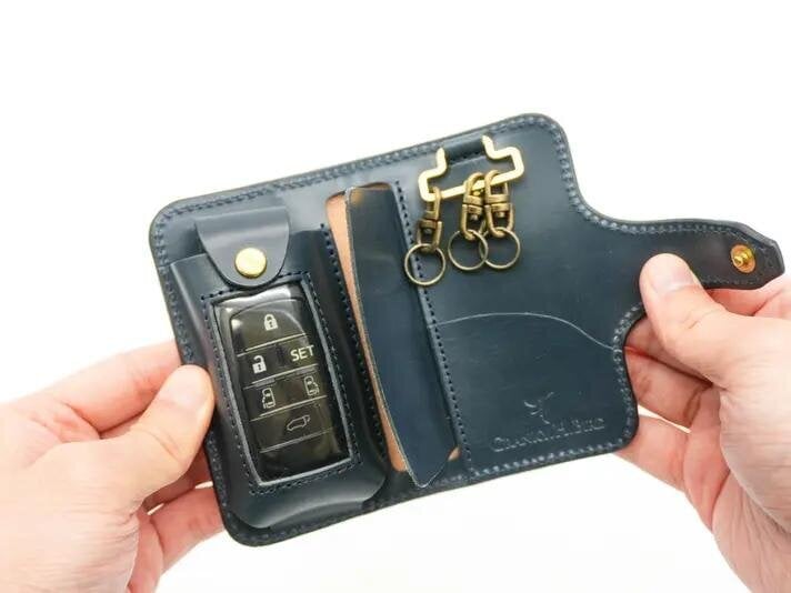【Smart Key】One-touch rapid access! The customizable genuine leather key case is too convenient