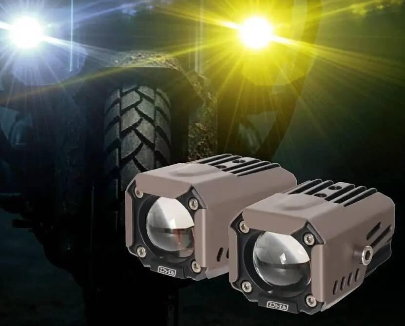 【Driving on Snowy Roads】Yellow light reduces glare! Clear visibility with 2-stage dimmable bike fog lights